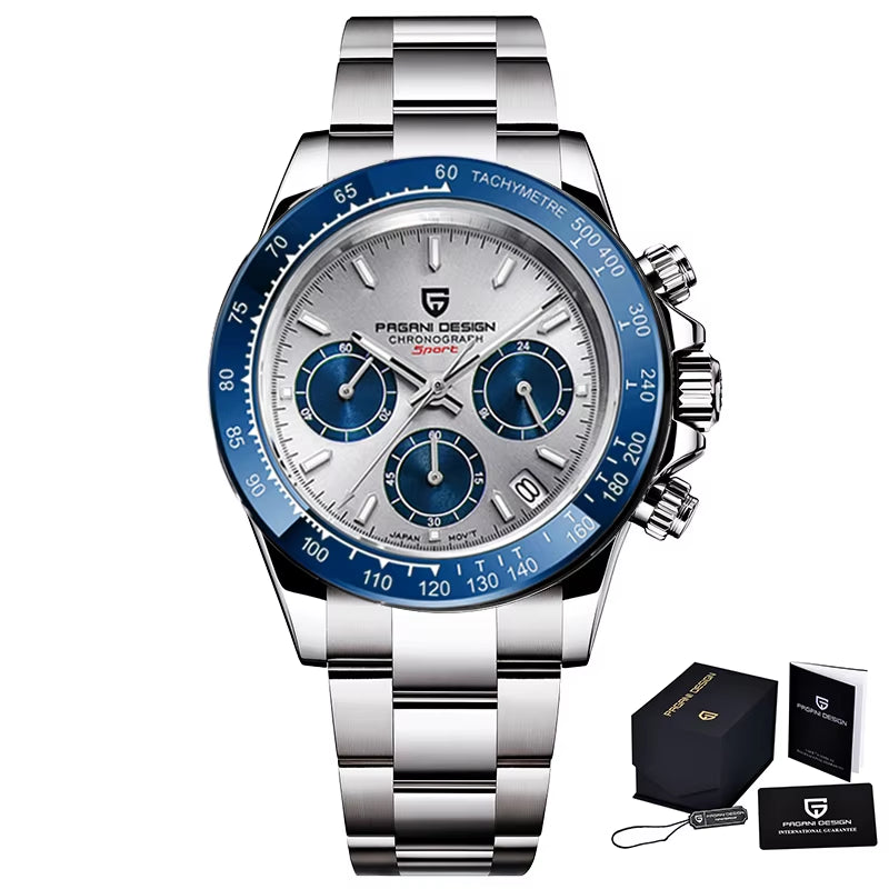 2024 New Men'S Watches Quartz Business Watch Mens Watches Top Brand Luxury Watch Men Chronograph VK63 Reloj Hombre