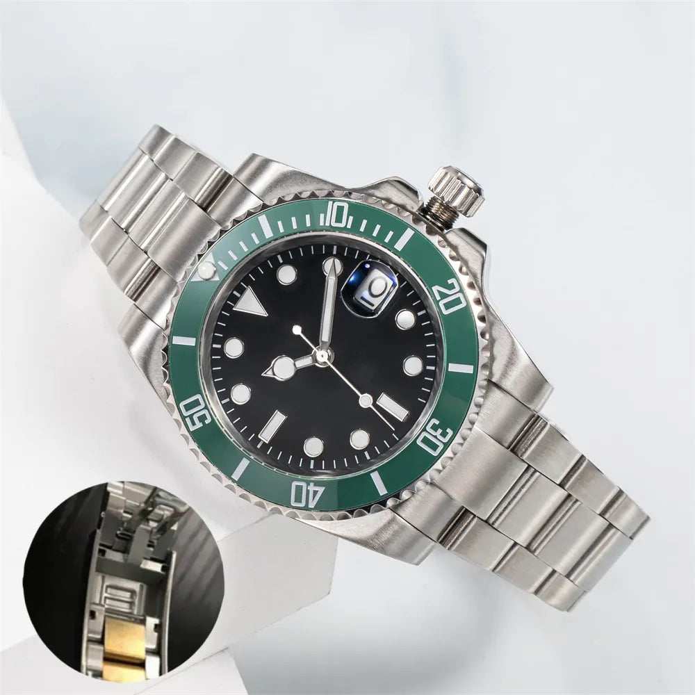 Watch Men'S Watch Mechanical Ceramic Watch All Stainless Steel Swimming Watch Sapphire Luminous Watch 2813 Automatic