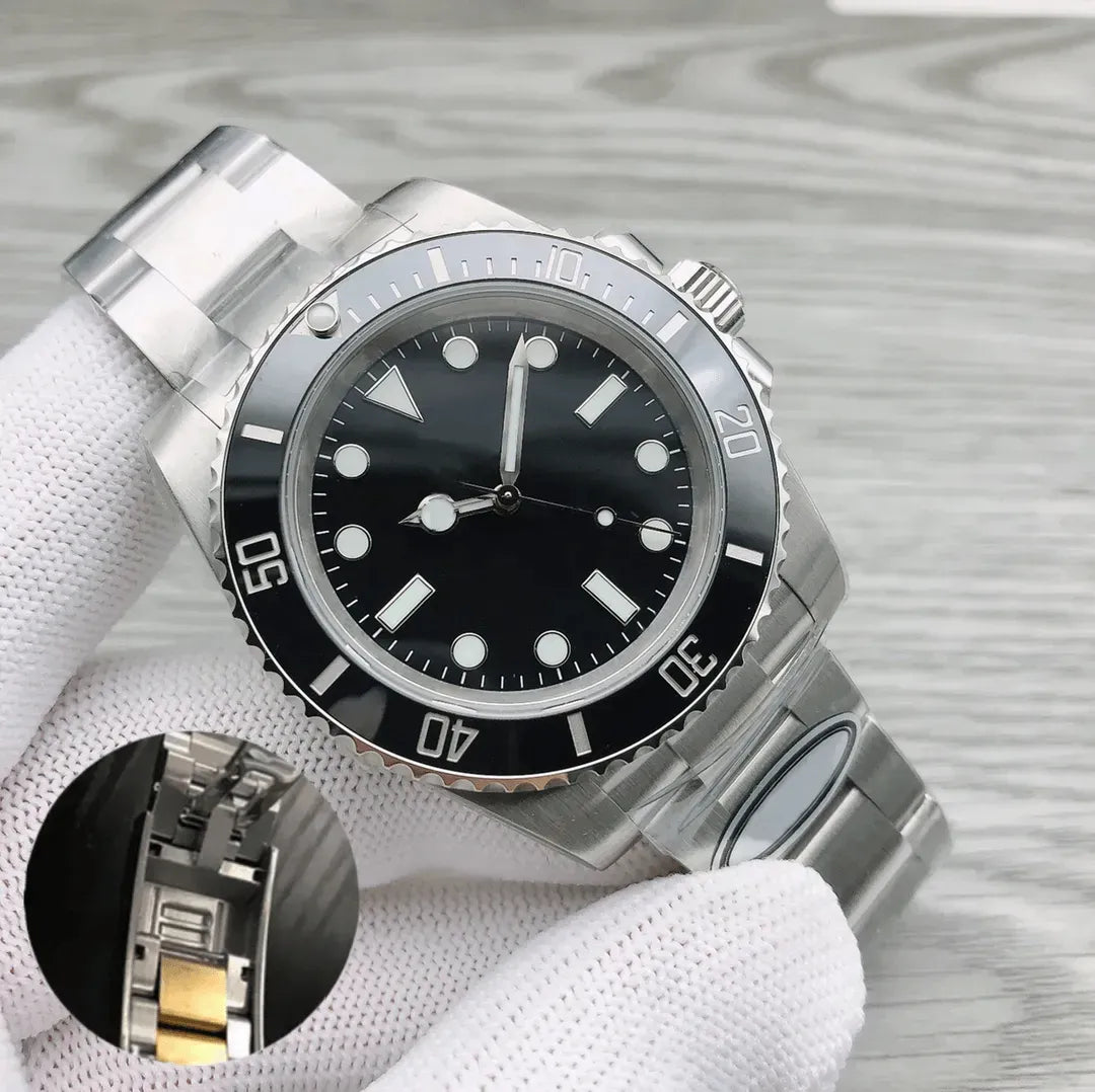 Watch Men'S Watch Mechanical Ceramic Watch All Stainless Steel Swimming Watch Sapphire Luminous Watch 2813 Automatic