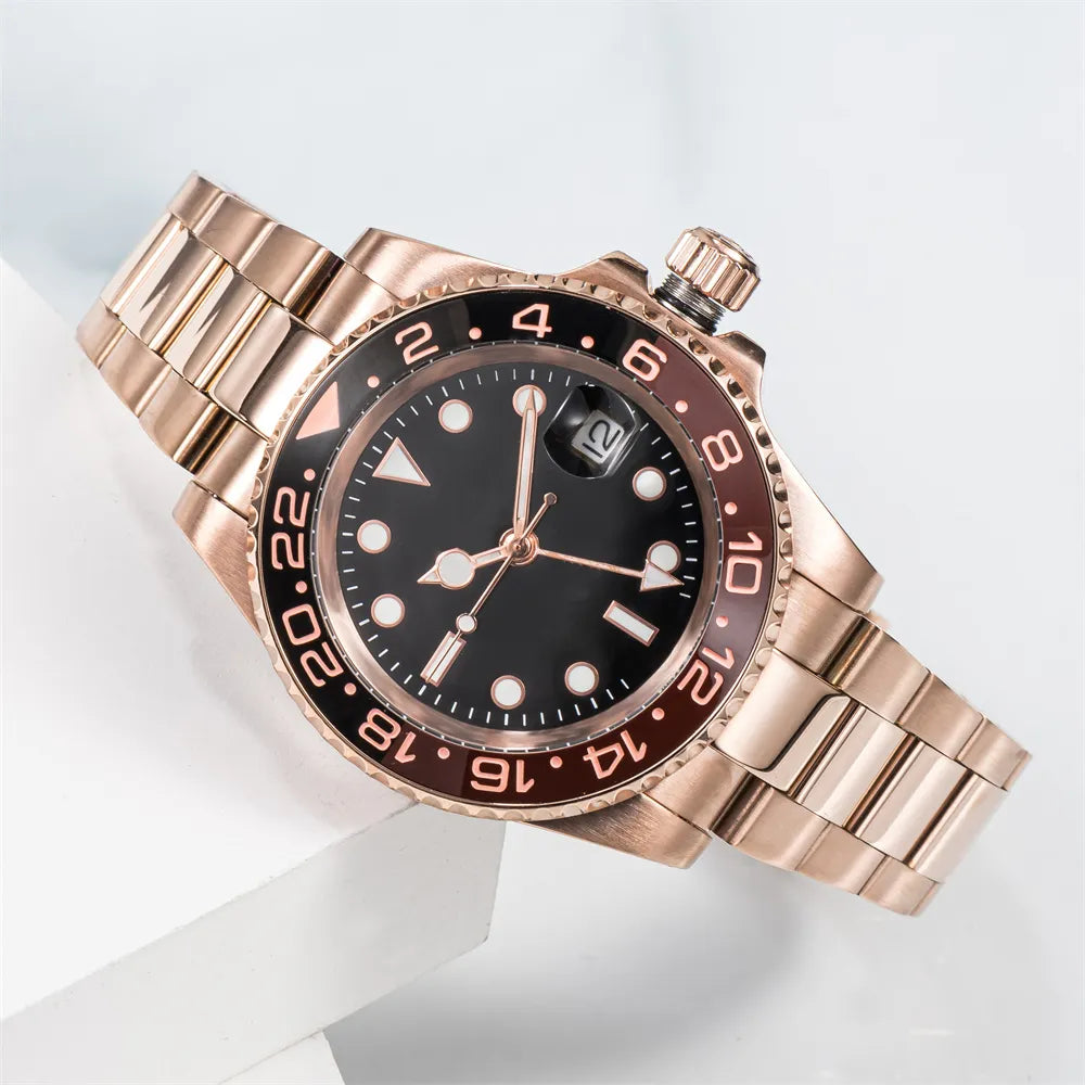 Watch Men'S Watch Mechanical Ceramic Watch All Stainless Steel Swimming Watch Sapphire Luminous Watch 2813 Automatic