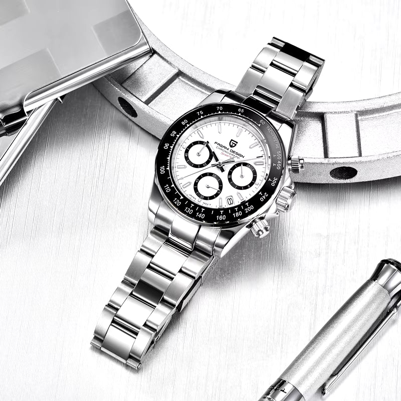 2024 New Men'S Watches Quartz Business Watch Mens Watches Top Brand Luxury Watch Men Chronograph VK63 Reloj Hombre