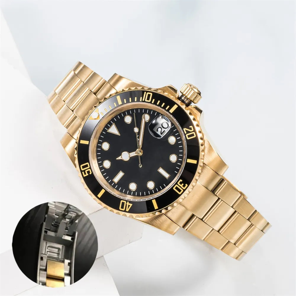 Watch Men'S Watch Mechanical Ceramic Watch All Stainless Steel Swimming Watch Sapphire Luminous Watch 2813 Automatic