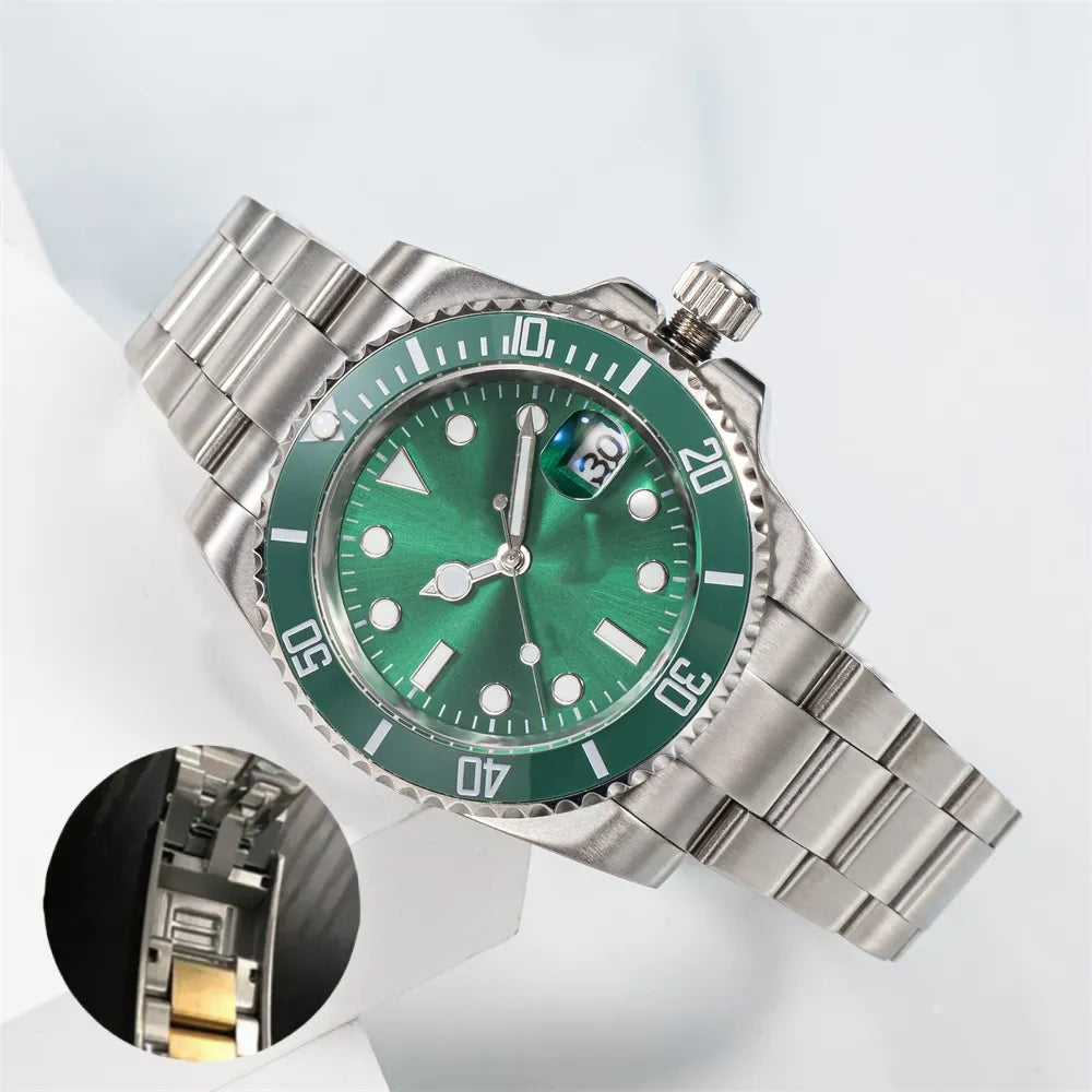 Watch Men'S Watch Mechanical Ceramic Watch All Stainless Steel Swimming Watch Sapphire Luminous Watch 2813 Automatic