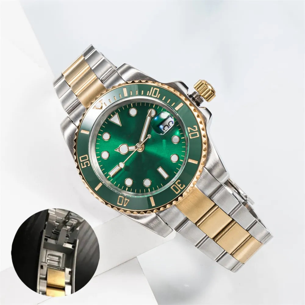 Watch Men'S Watch Mechanical Ceramic Watch All Stainless Steel Swimming Watch Sapphire Luminous Watch 2813 Automatic