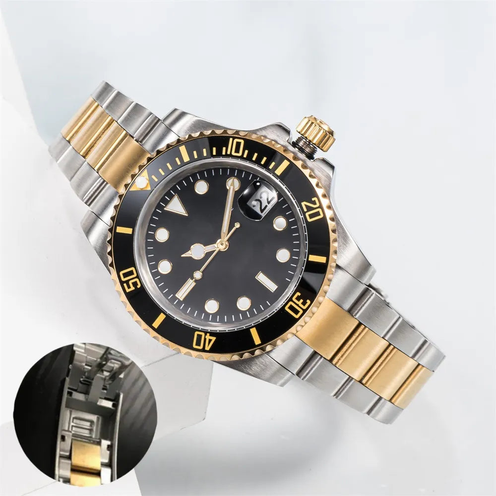 Watch Men'S Watch Mechanical Ceramic Watch All Stainless Steel Swimming Watch Sapphire Luminous Watch 2813 Automatic