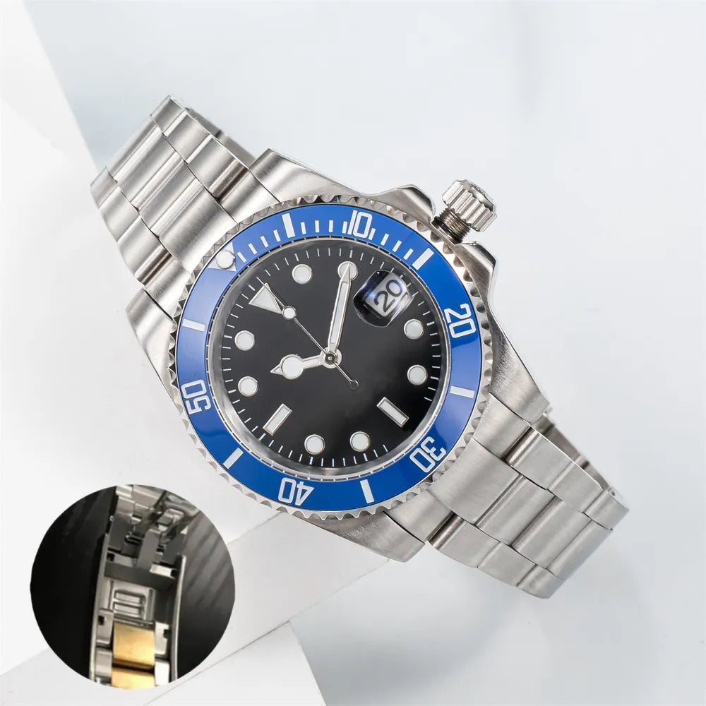Watch Men'S Watch Mechanical Ceramic Watch All Stainless Steel Swimming Watch Sapphire Luminous Watch 2813 Automatic