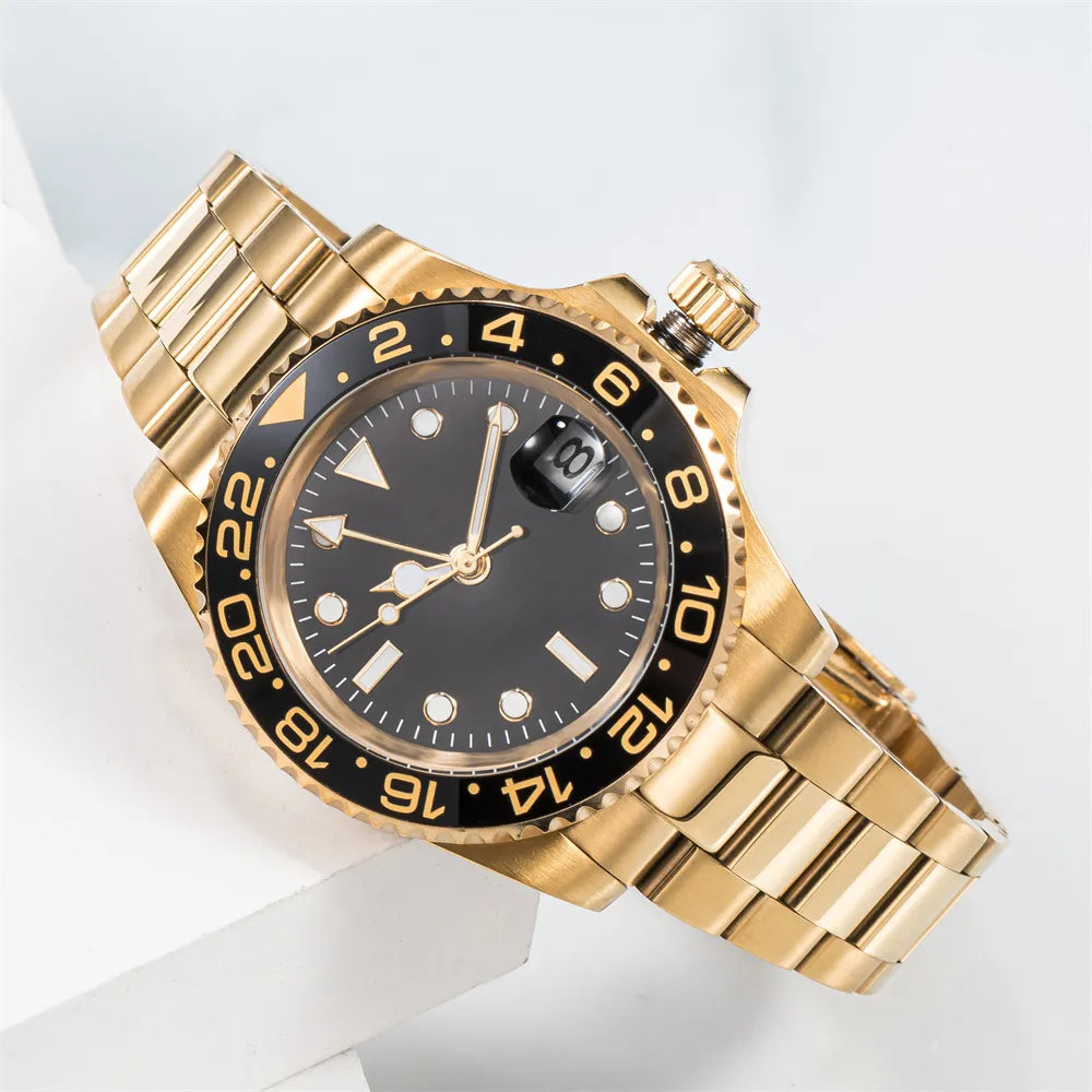 Watch Men'S Watch Mechanical Ceramic Watch All Stainless Steel Swimming Watch Sapphire Luminous Watch 2813 Automatic