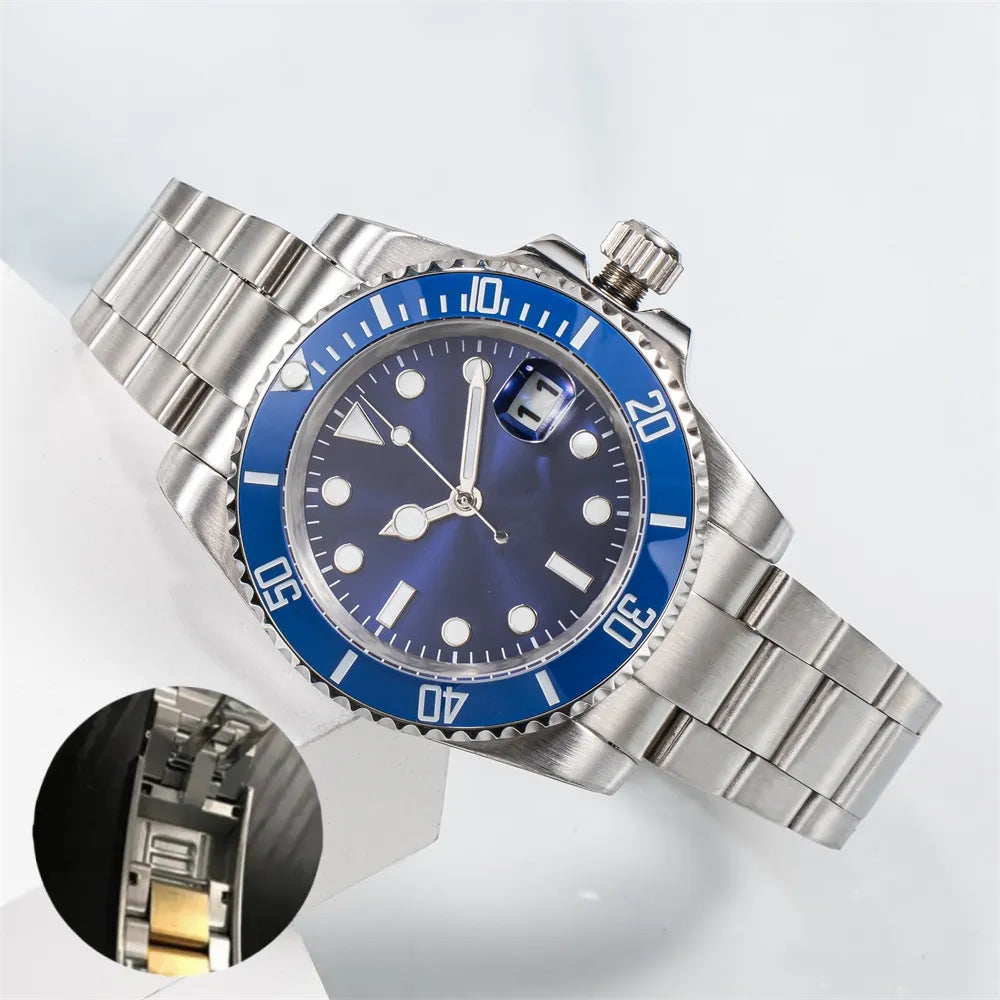 Watch Men'S Watch Mechanical Ceramic Watch All Stainless Steel Swimming Watch Sapphire Luminous Watch 2813 Automatic