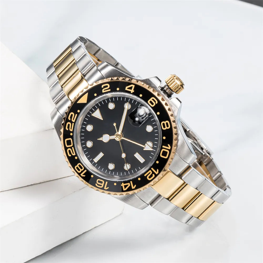 Watch Men'S Watch Mechanical Ceramic Watch All Stainless Steel Swimming Watch Sapphire Luminous Watch 2813 Automatic
